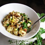 Ricotta Gnocchi with Corn, Mushrooms, and Sage Butter