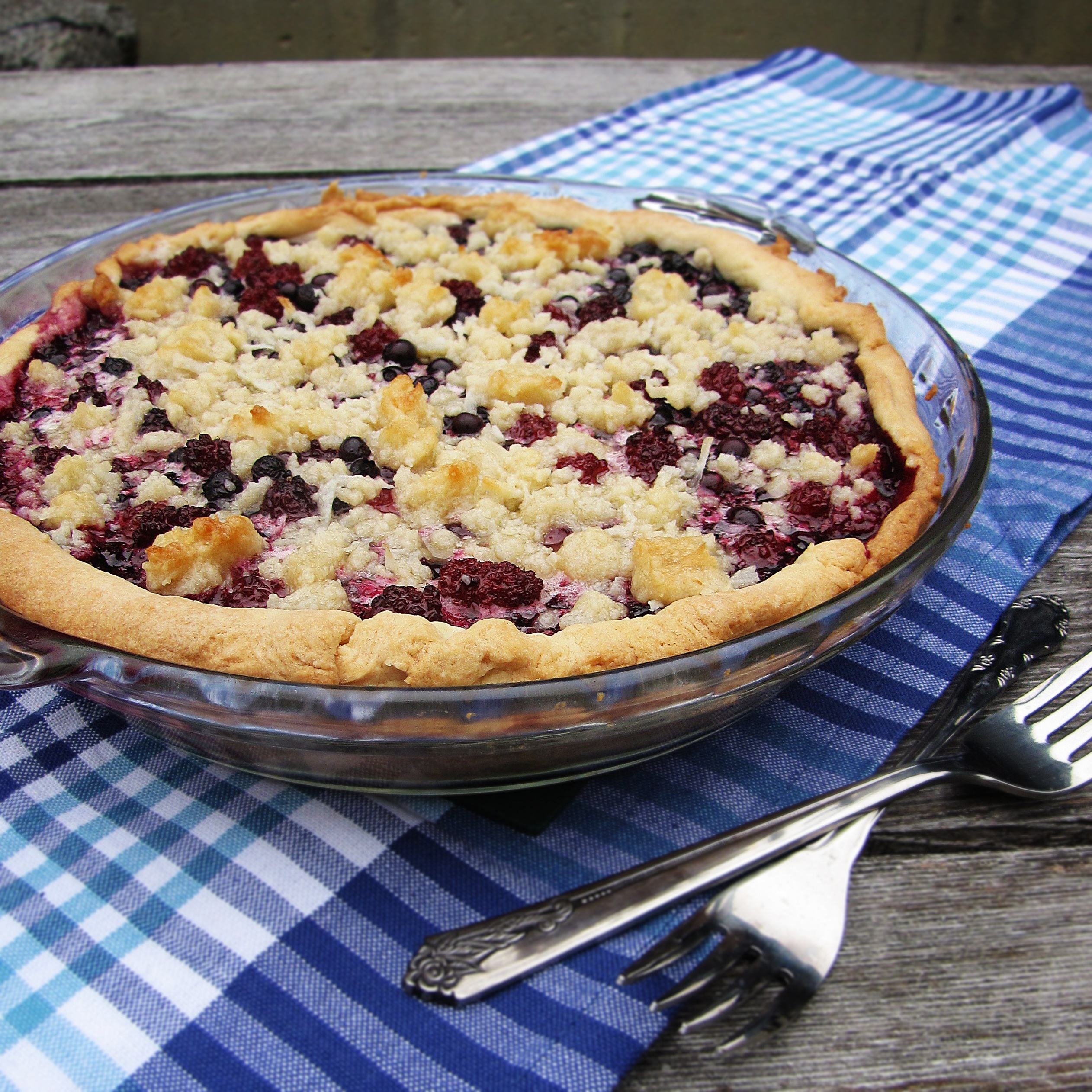 Good ol’ Blueberry-and-Coconut Pie