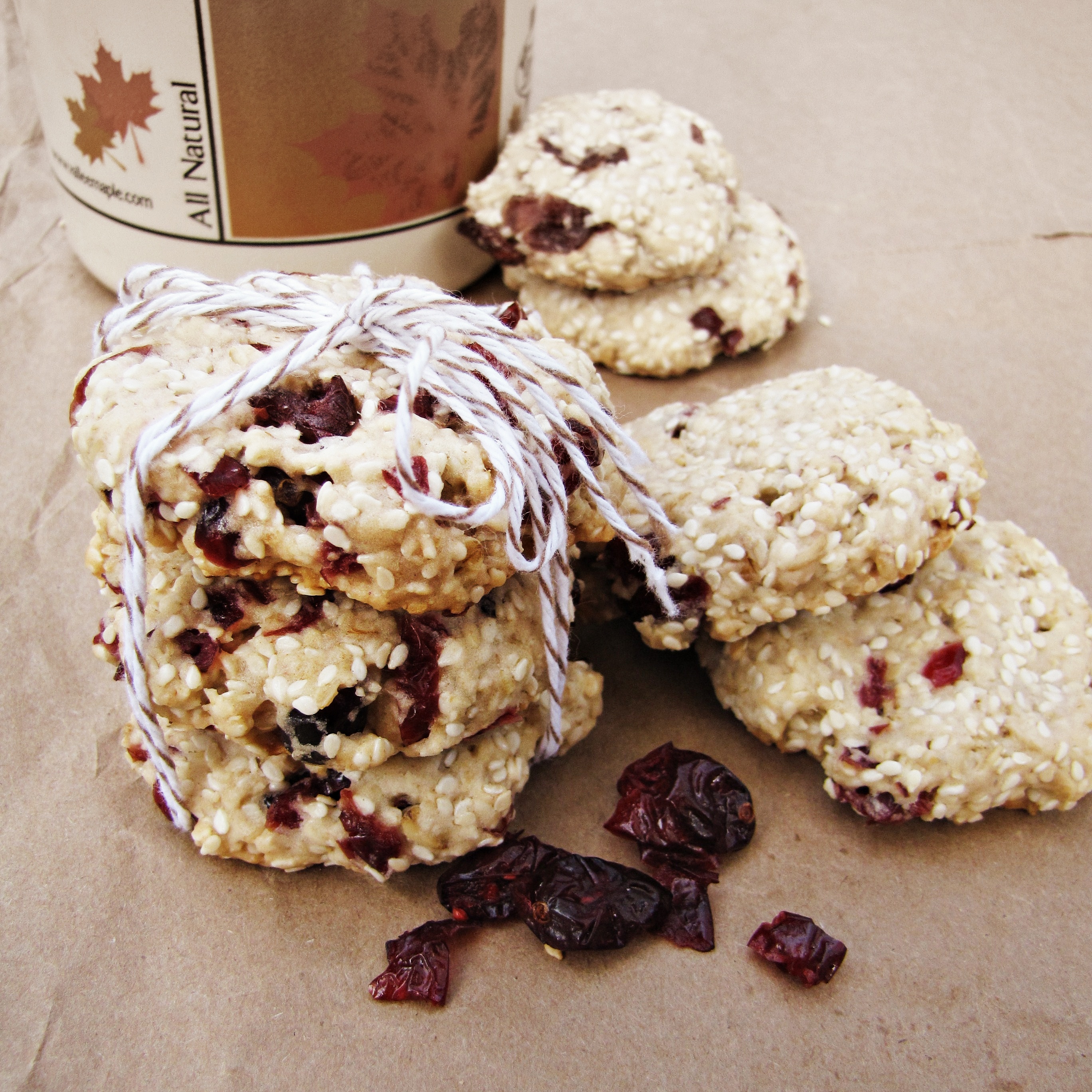 Stowe, VT and Maple-Sesame-Cranberry Cookies