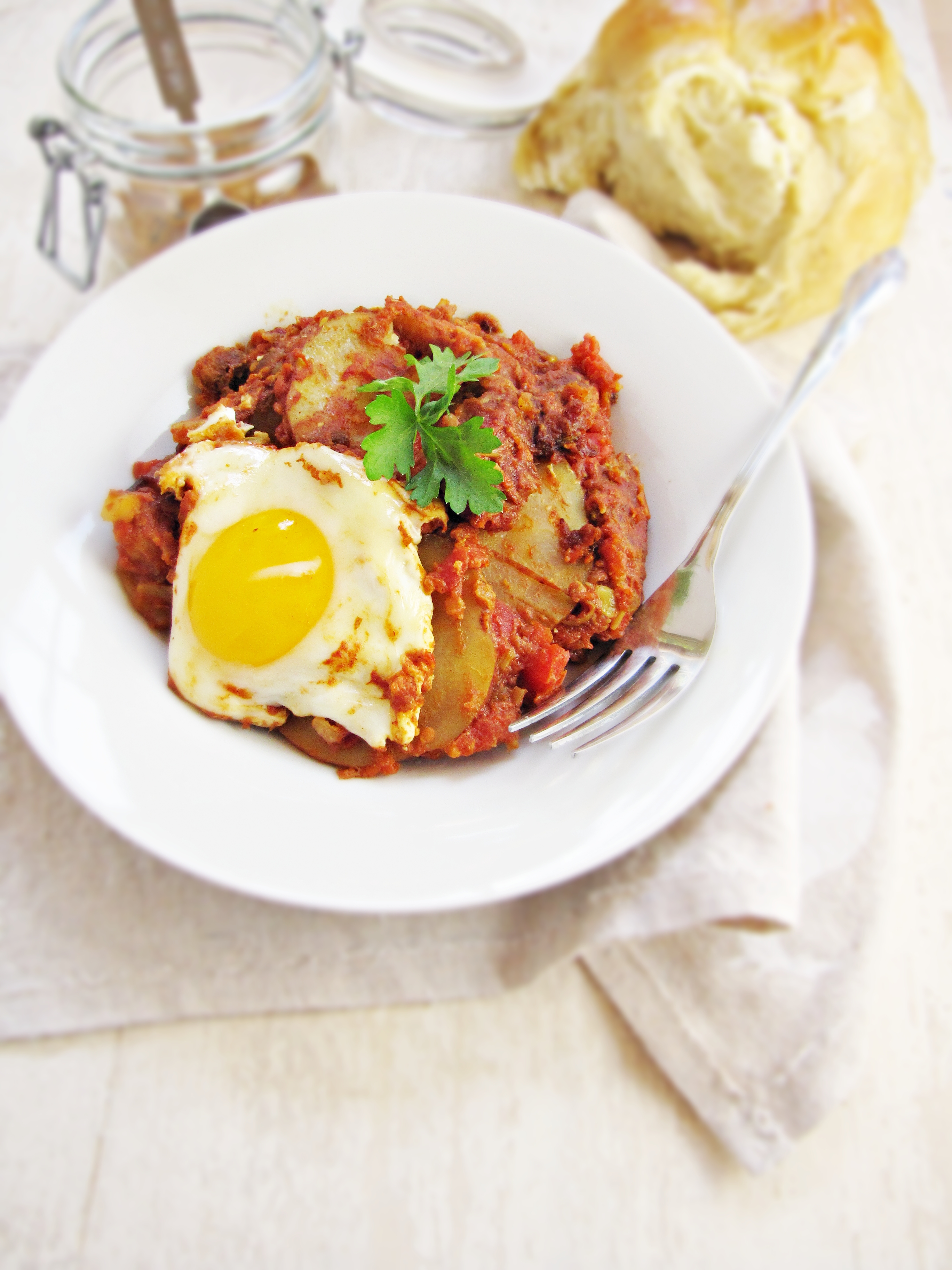 Greatist Collaboration: Shakshuka with Sausage and Potatoes