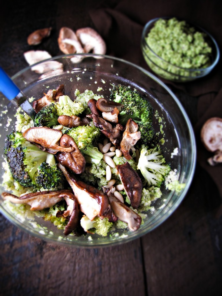 Greatist Collaboration Quinoa Salad with Broccoli and Avocado Pesto