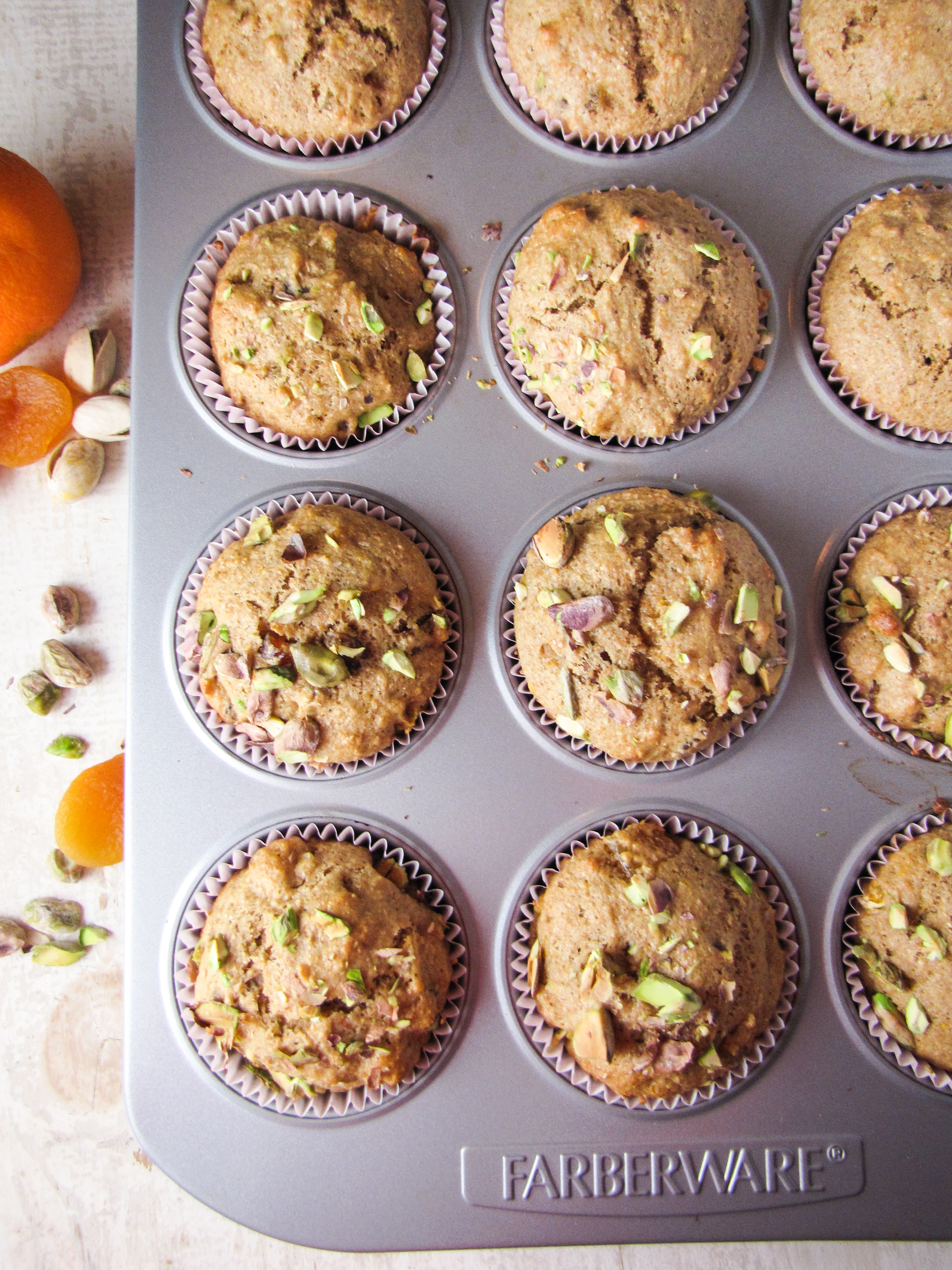 Healthy Orange-Date-Apricot Muffins