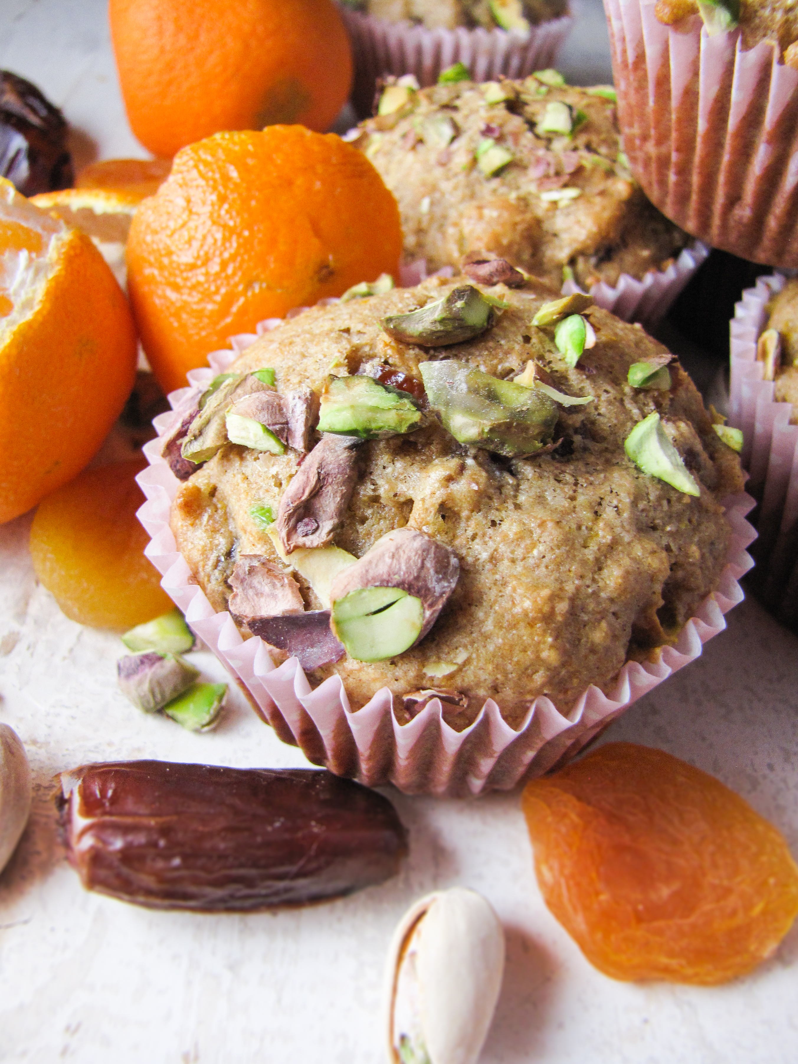 Healthy Orange-Date-Apricot Muffins {Katie at the Kitchen Door}