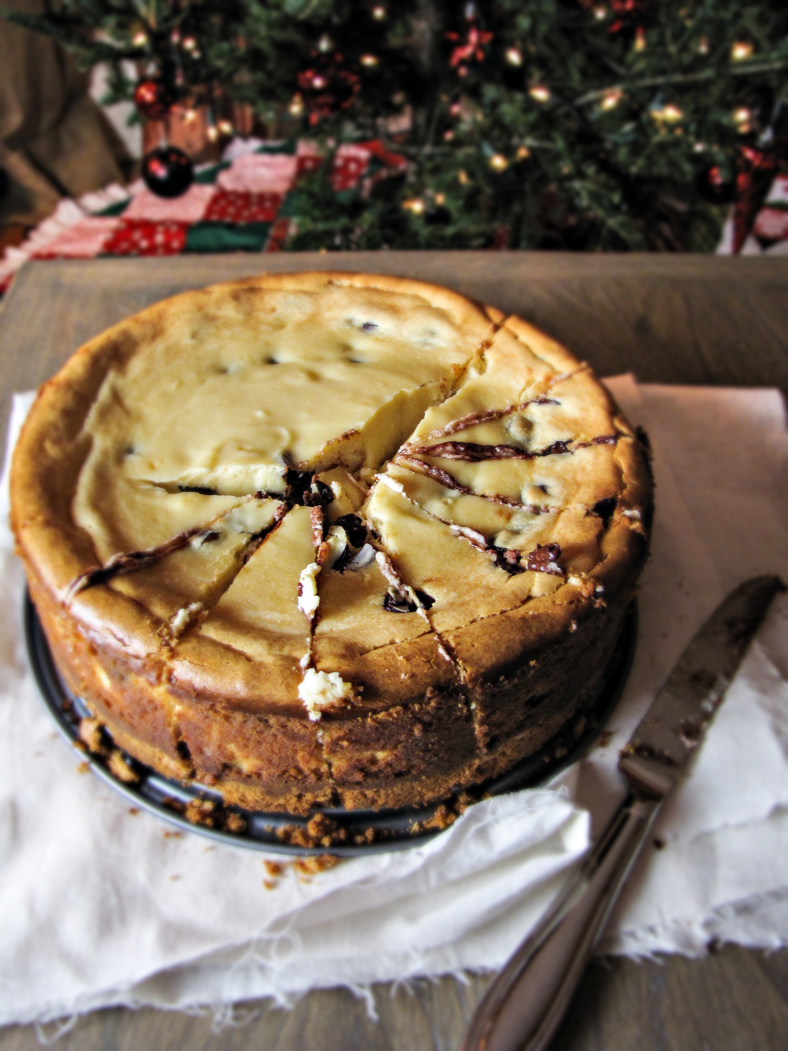 Bailey's Chocolate Chip Cheesecake {Katie at the Kitchen Door}