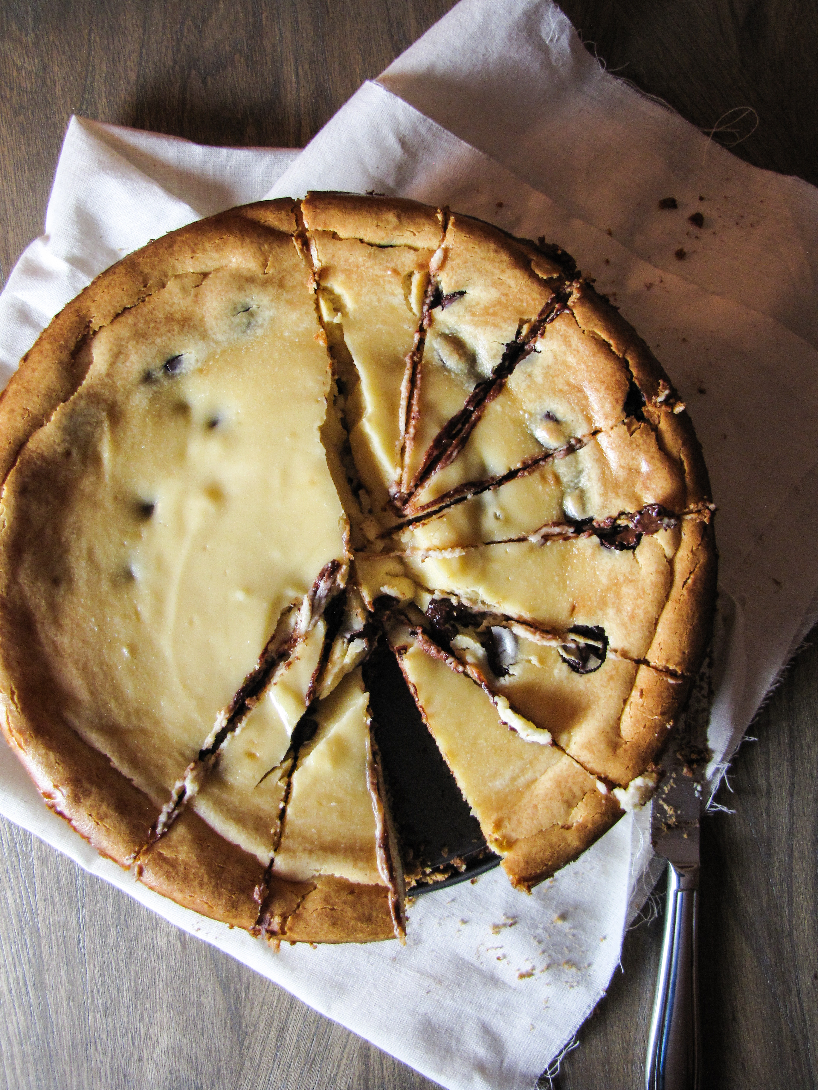 Bailey's Chocolate Chip Cheesecake {Katie at the Kitchen Door}