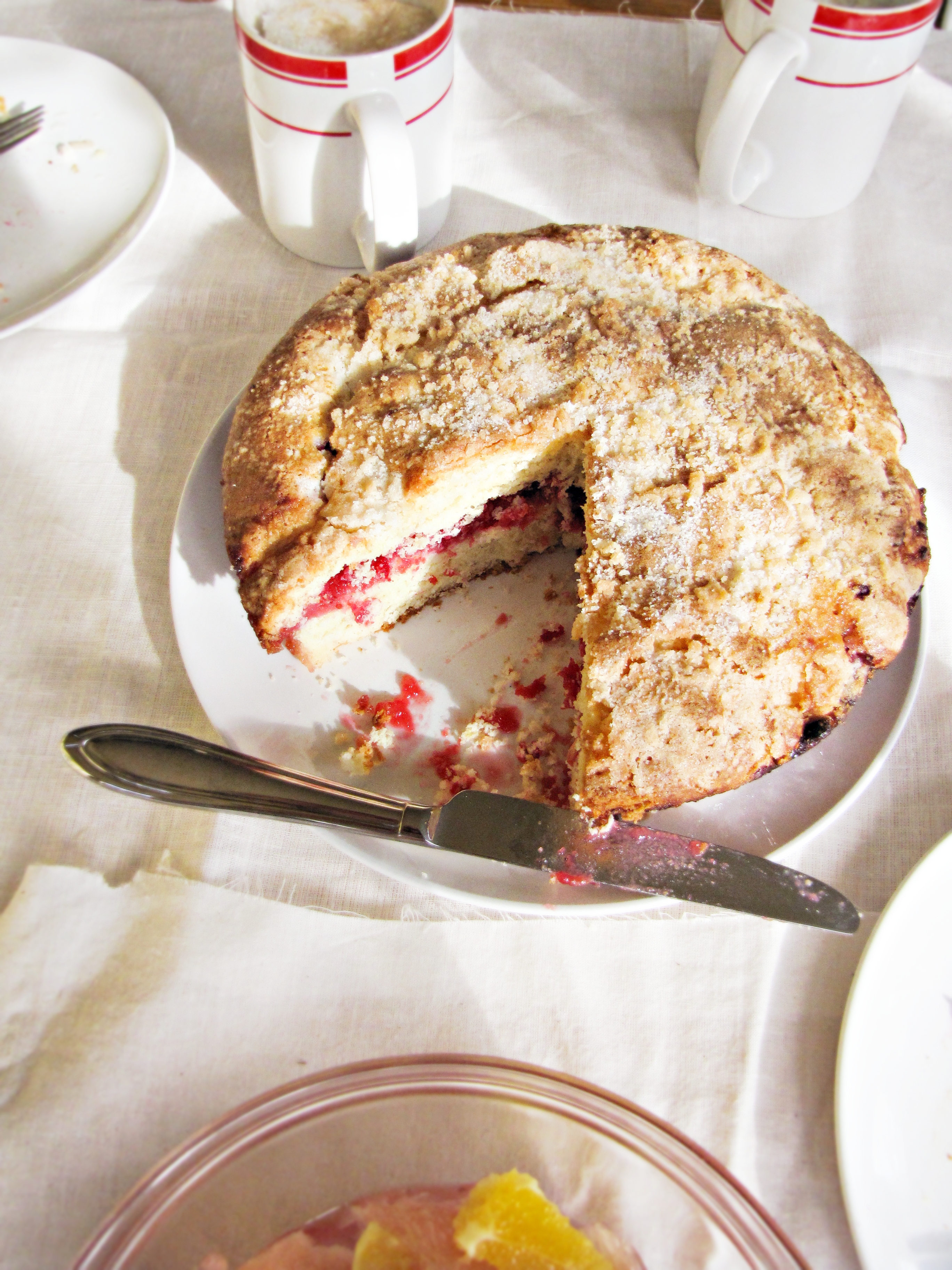 Cranberry Vanilla Coffeecake {Katie at the Kitchen Door}