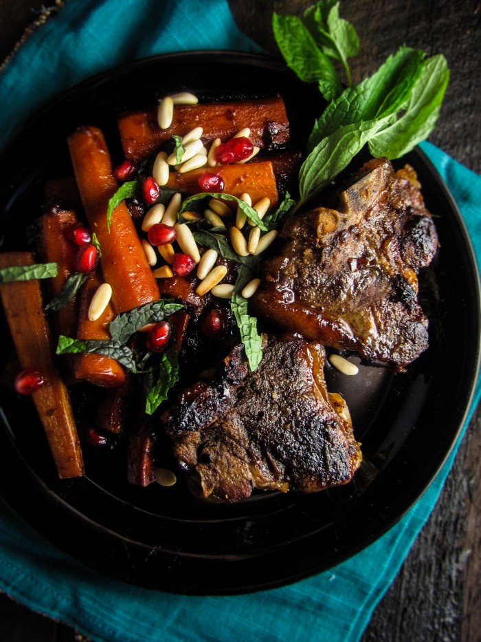 The Great Meat Cookbook Pomegranate Glazed Lamb Chops And Carrots Katie At The Kitchen Door 3831