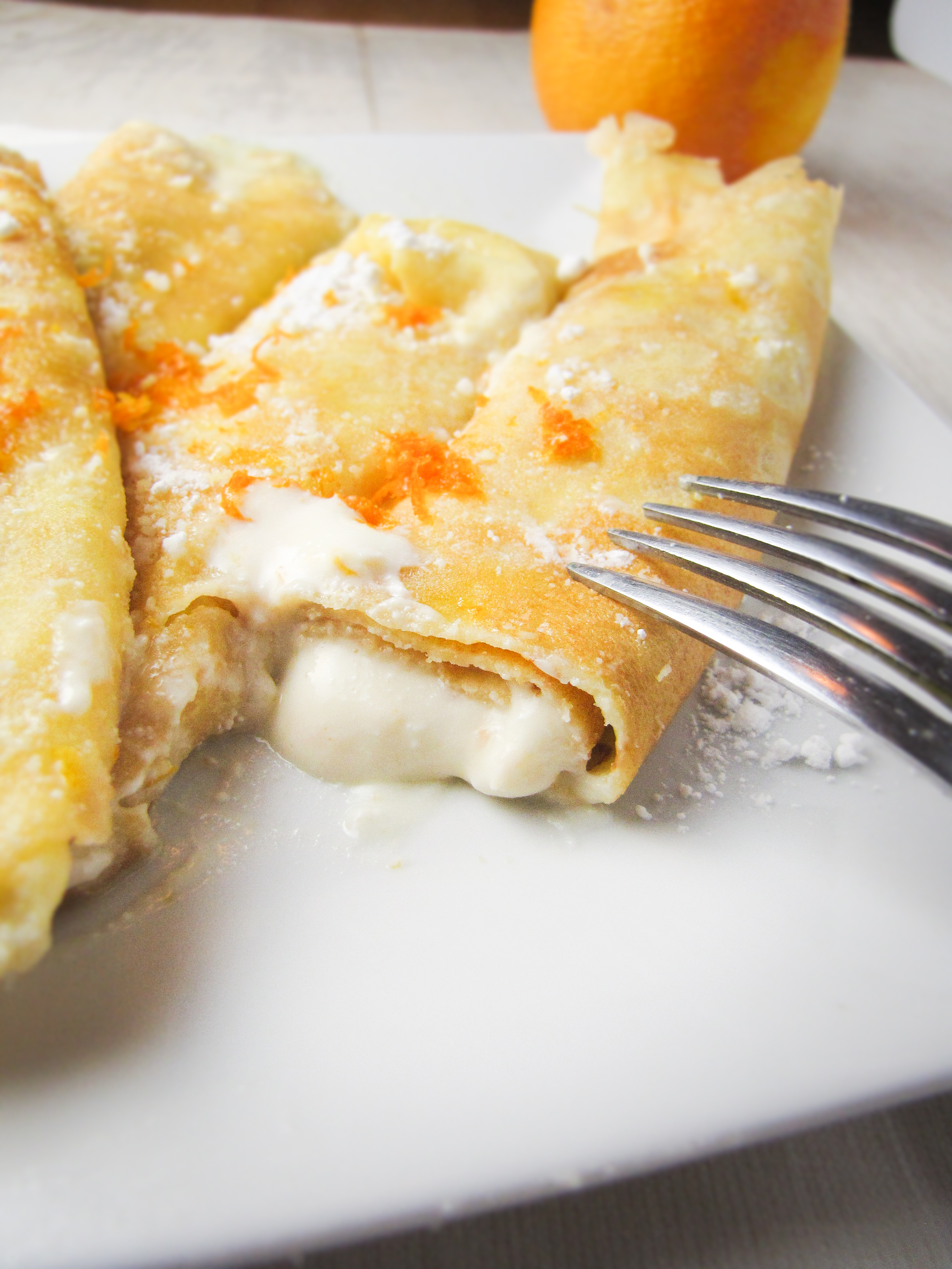 Ricotta and Orange Crespelle {Katie at the Kitchen Door}