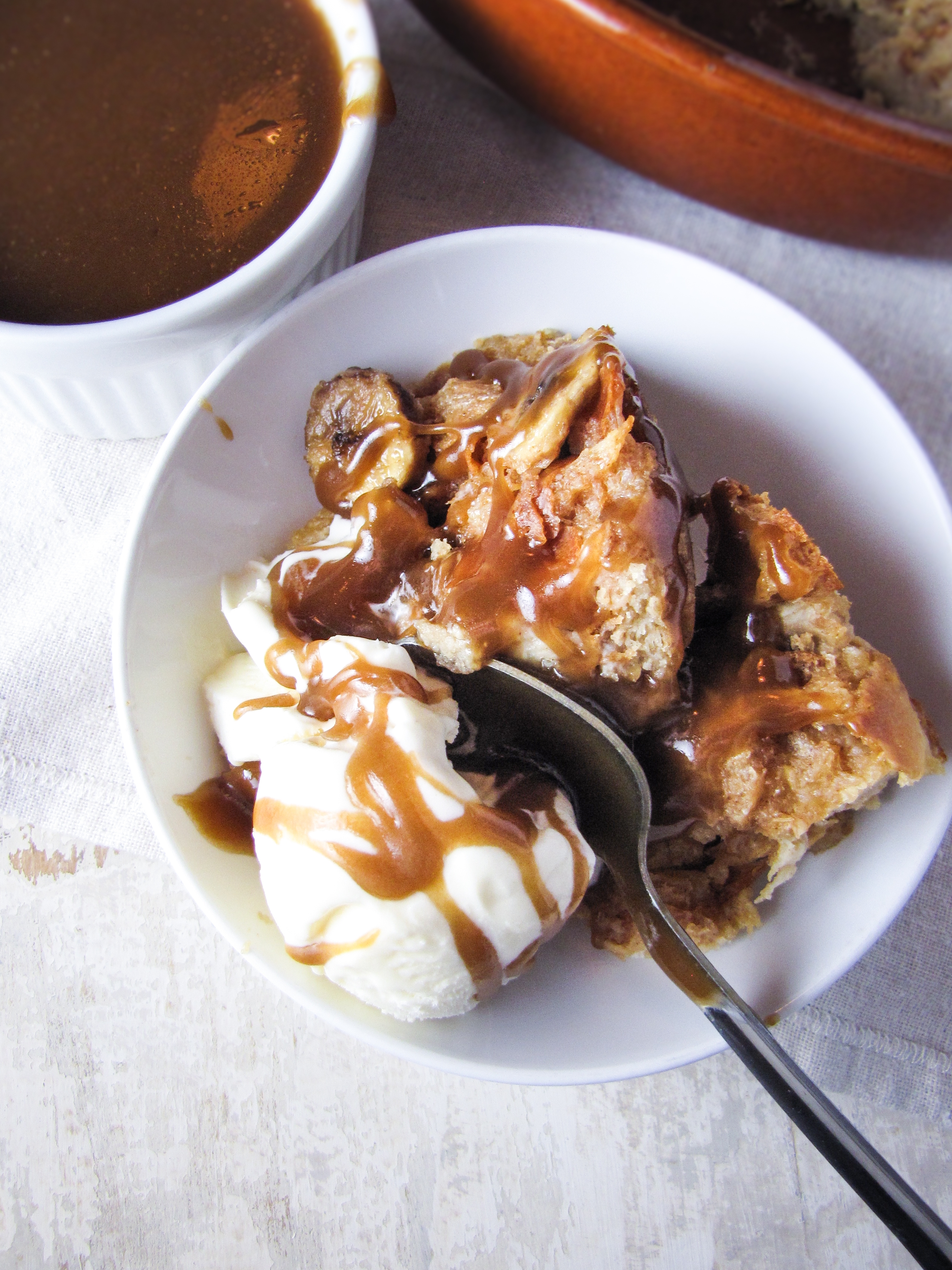 Caramel-Banana Bread Pudding {Katie at the Kitchen Door}