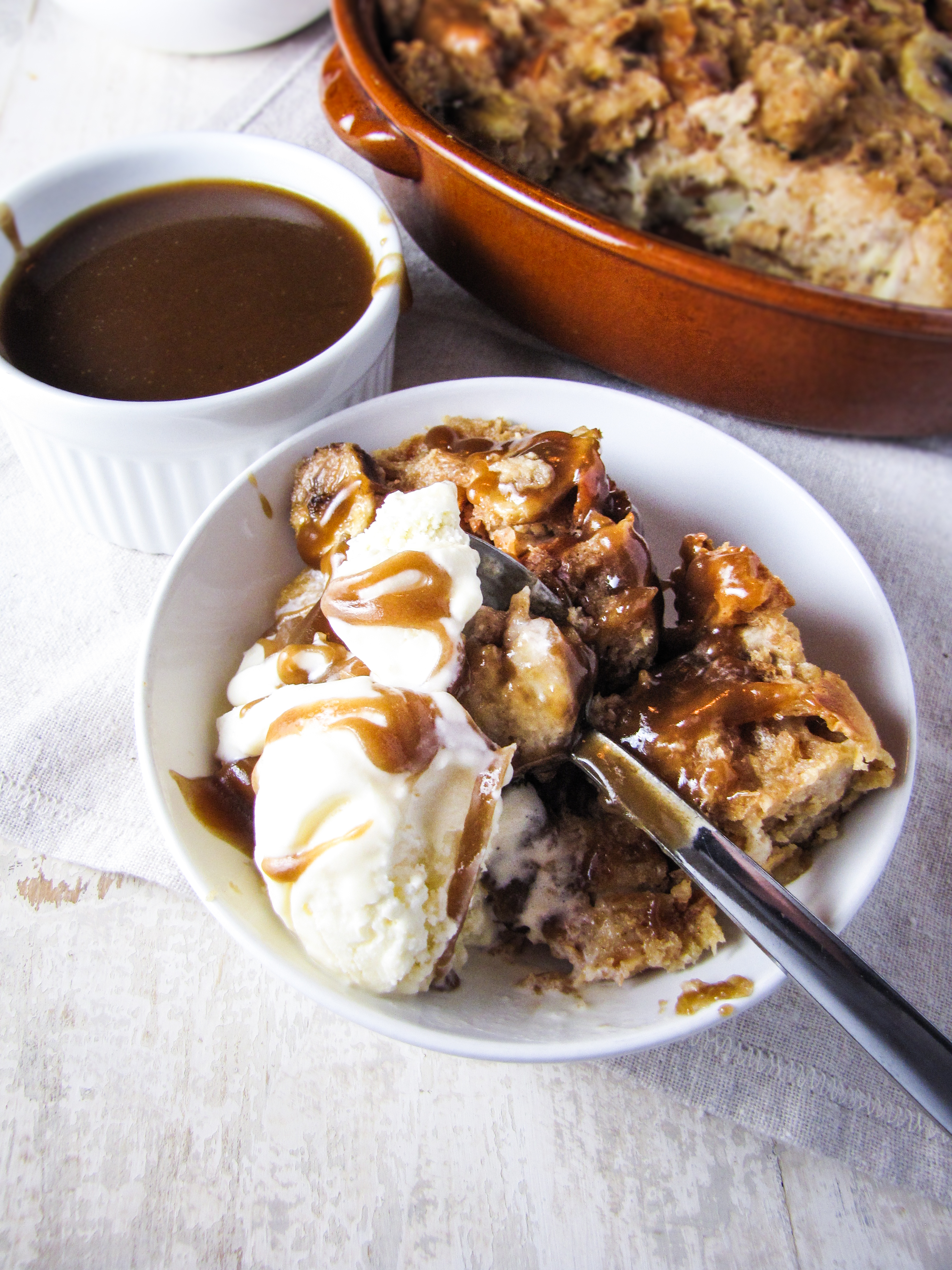 Caramel-Banana Bread Pudding {Katie at the Kitchen Door}