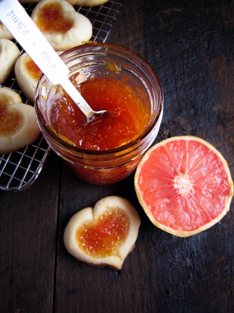 Snowstorm // Grapefruit Jam and GrapefruitGinger Thumbprint Cookies Katie at the Kitchen Door