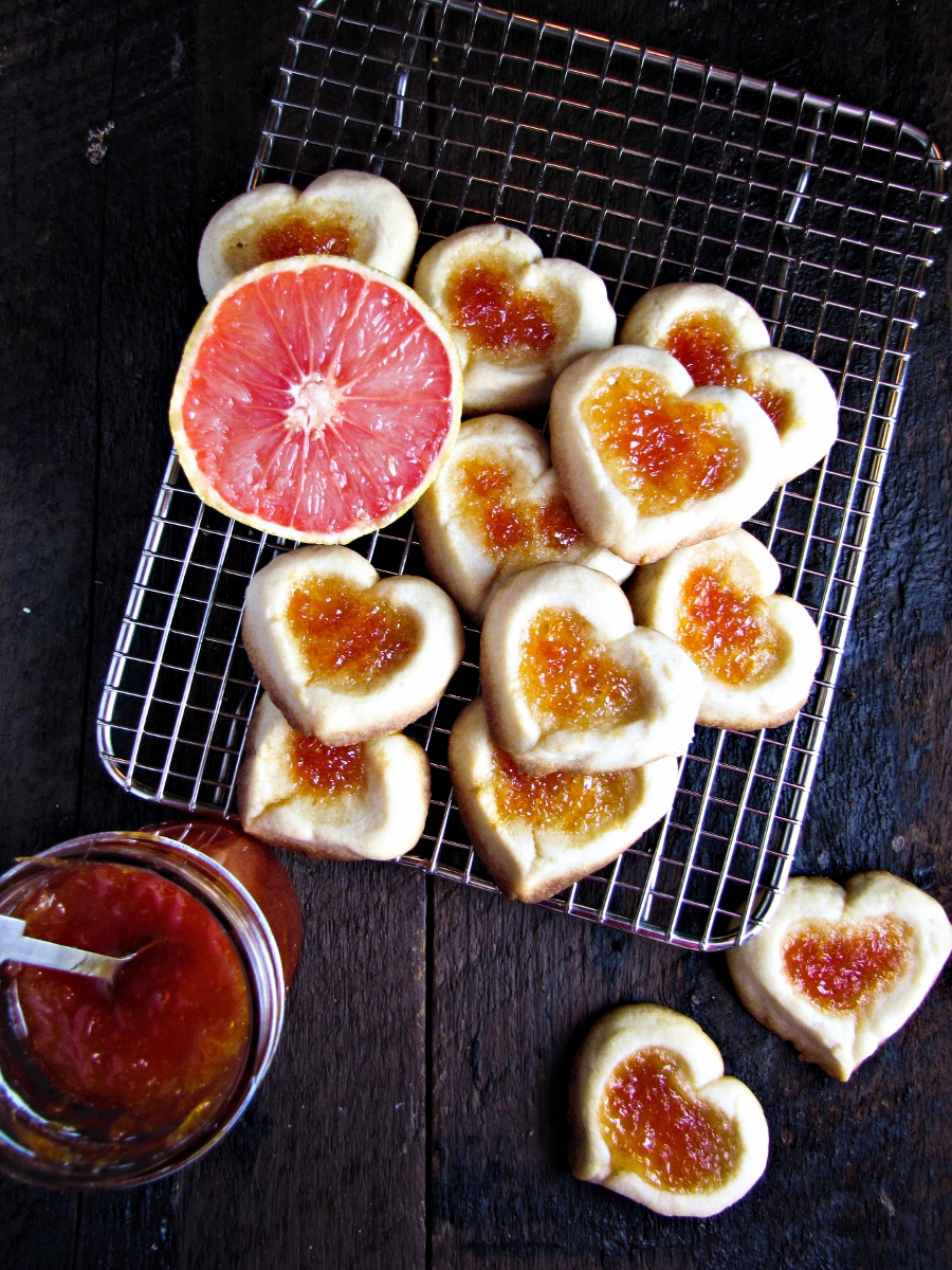 Grapefruit and Ginger Thumbprint Cookies {Katie at the Kitchen Door}