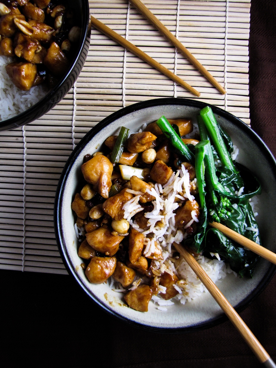 Gong Bao Chicken with Peanuts {Katie at the Kitchen Door}