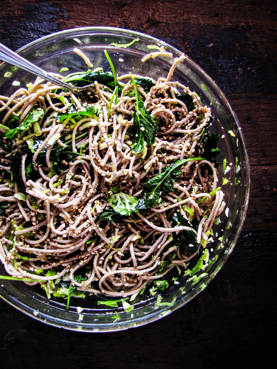 Book Club: Vegetable Literacy // Soba Noodles with Kale, Sesame, and Slivered Brussels Sprouts