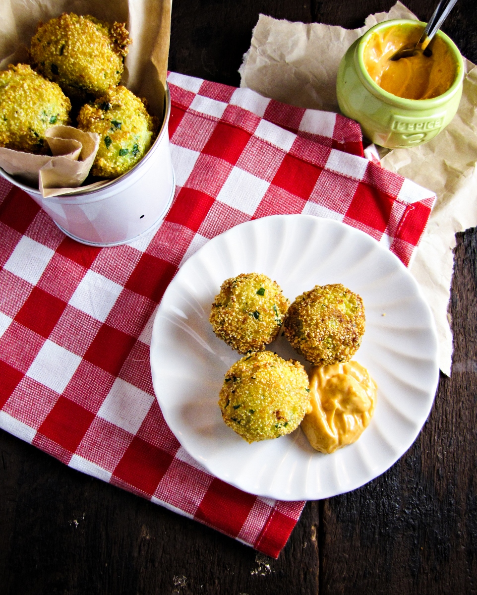 Broccoli-Cheddar Hushpuppies