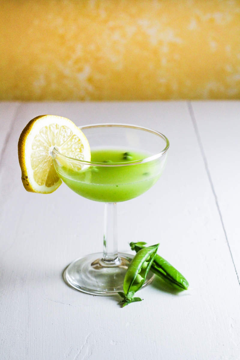 Ingredient of the Week: English Peas // Green Pea Rum Cooler {Katie at the Kitchen Door}
