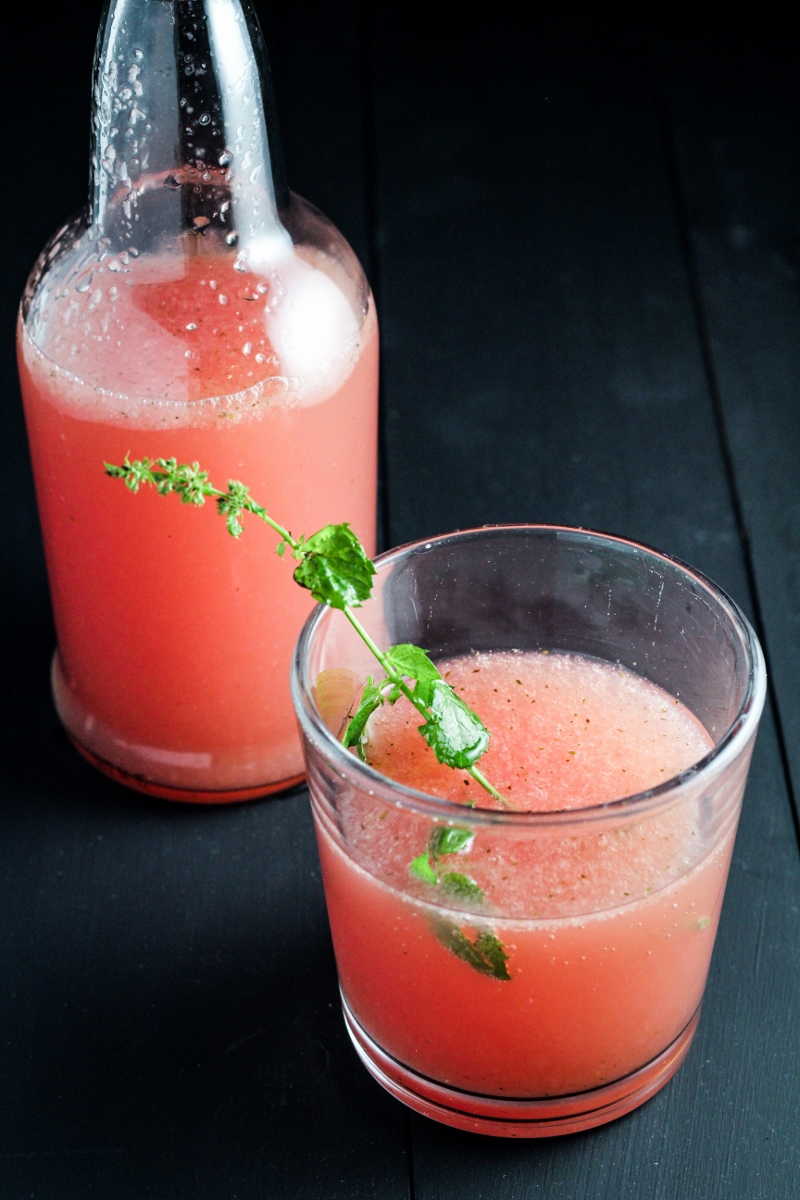 Home-brewed Watermelon-Mint Soda {Katie at the Kitchen Door}
