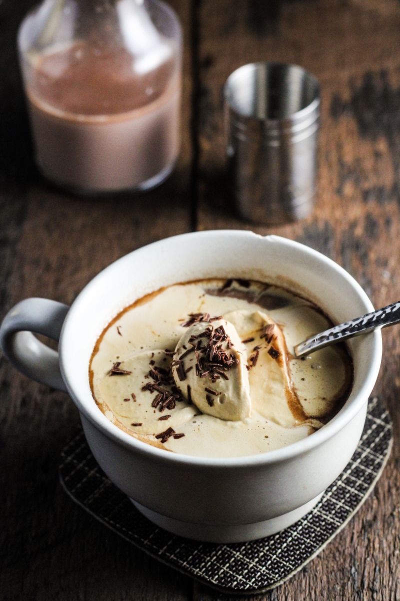 Frangelico-Spiked Nutella Melt with Espresso Whipped Cream {Katie at the Kitchen Door}
