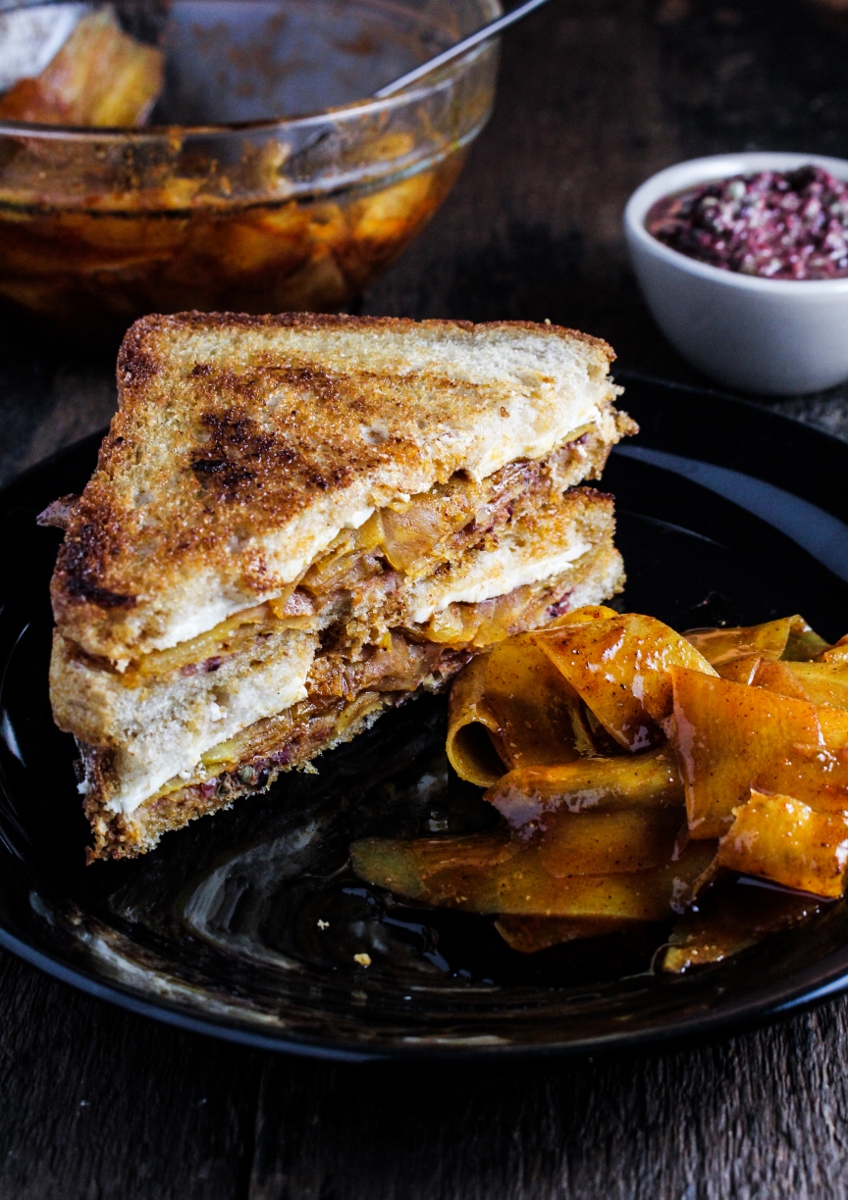 Moroccan Carrot Panini with Olive Tapenade {Katie at the Kitchen Door}