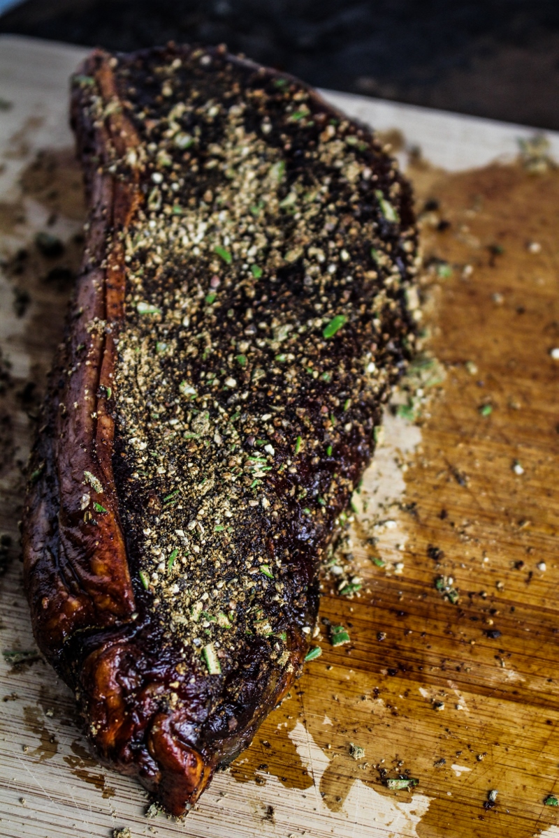Grass-Fed Strip Steaks with Porcini and Rosemary Rub {Katie at the Kitchen Door}