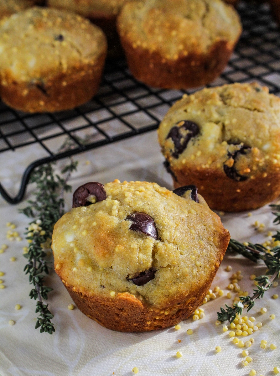 Savory Feta-and-Olive Corn Muffins #glutenfree #healthyeating {Katie at the Kitchen Door}