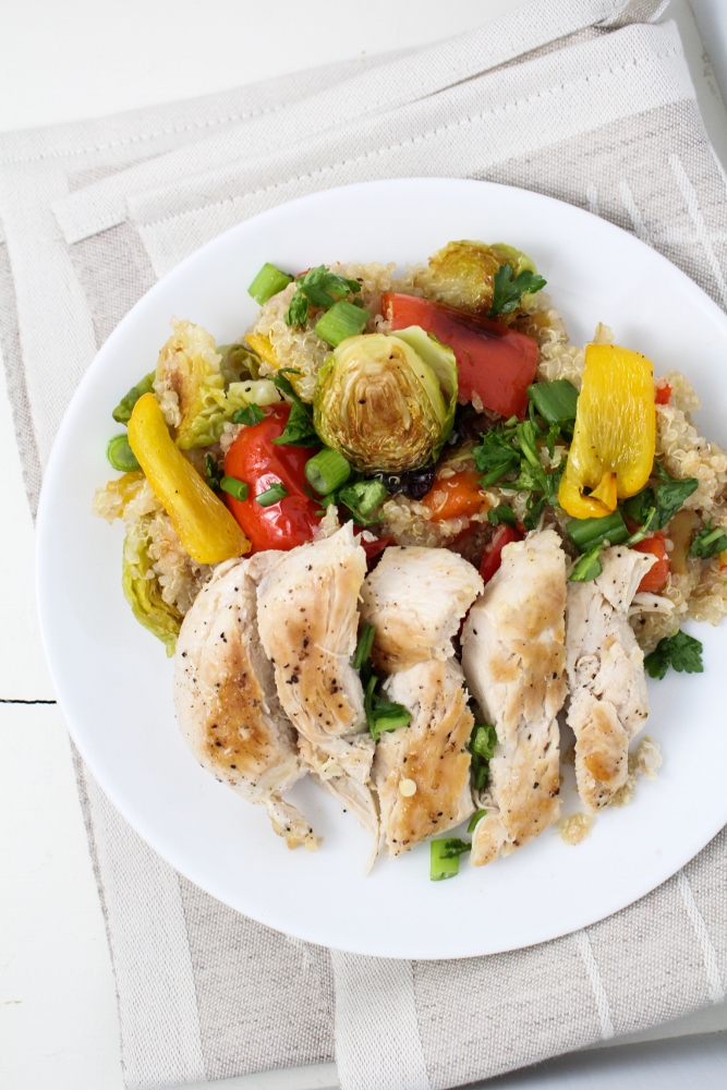 Relished Foods Meal Delivery Review - Pan-Roasted Chicken with Quinoa and Veggie Salad {Katie at the Kitchen Door}