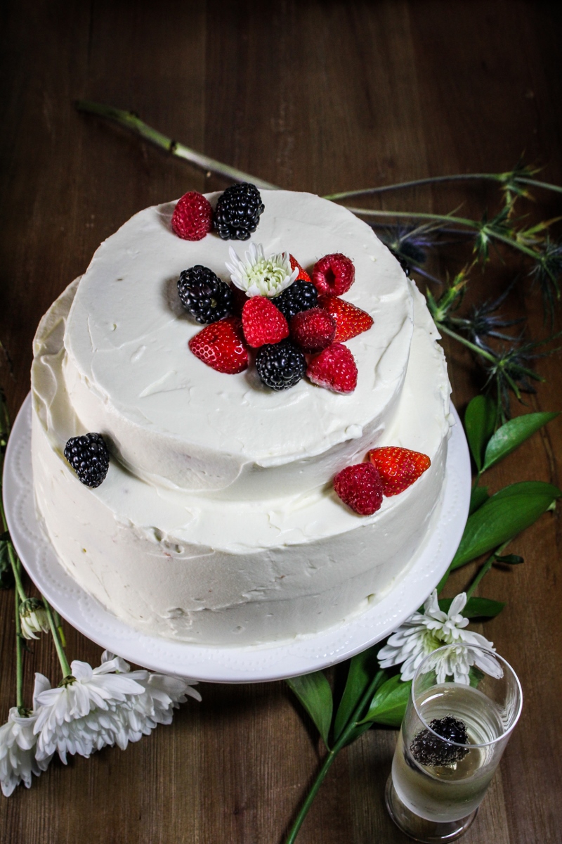 Quarter-Century Celebration // Angel-Food Layer Cake with Whipped Cream Cheese Frosting