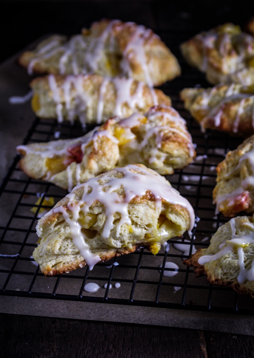 Happy Mother’s Day! // Peach Scones with Bourbon Glaze