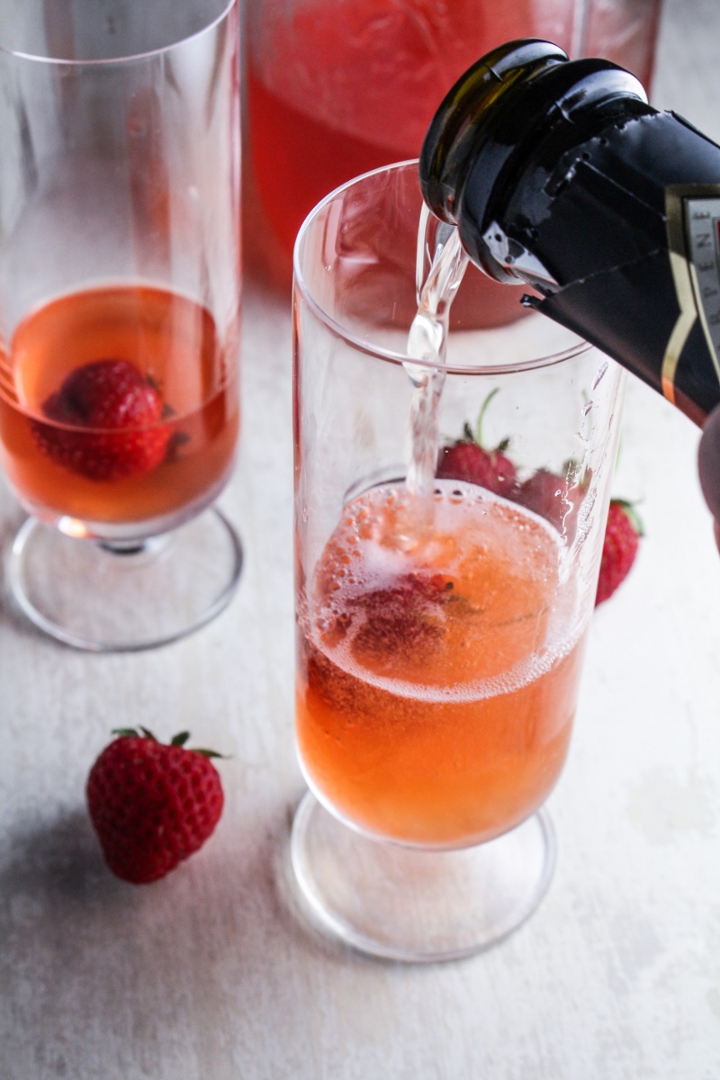 Strawberry Champagne Shrub {Katie at the Kitchen Door}