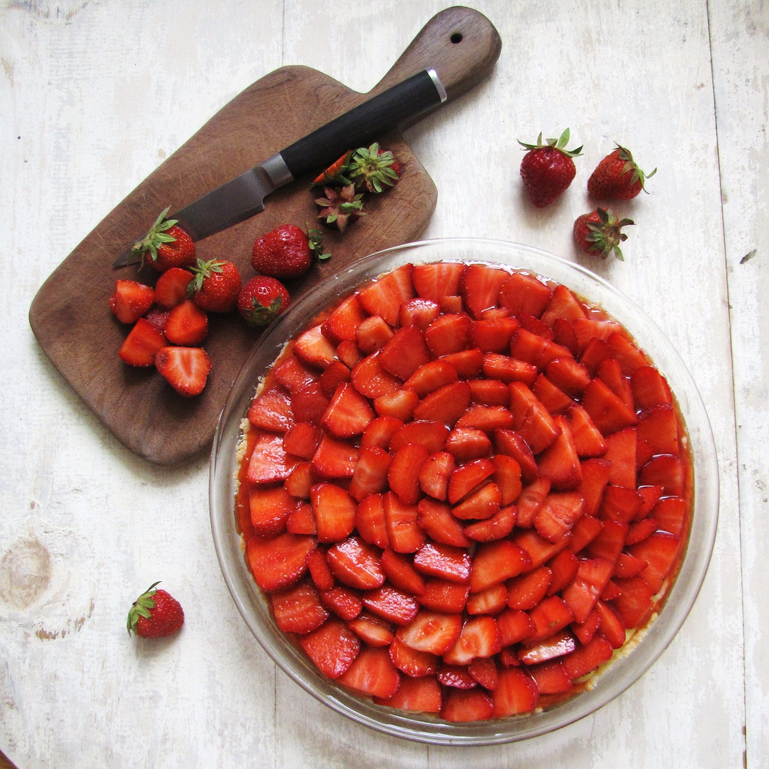 Strawberry Almond Cream Tart {Katie at the Kitchen Door}