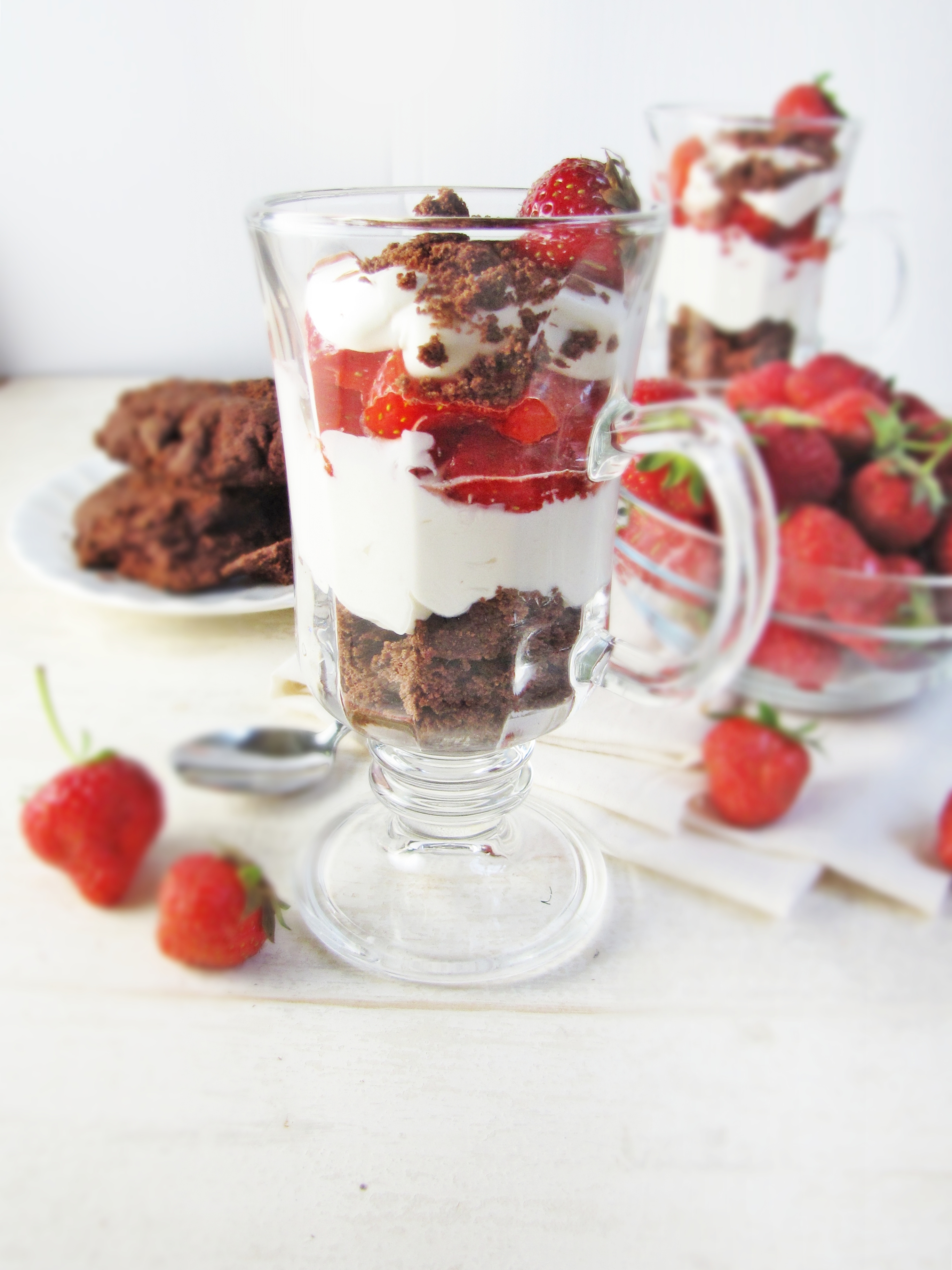 Strawberry, Chocolate, and Whipped Mascarpone Parfait {Katie at the Kitchen Door}