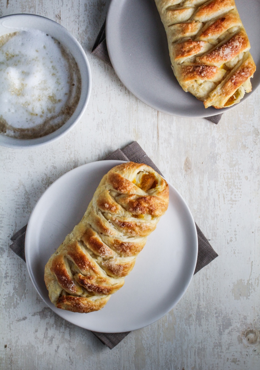 Pumpkin Butter Bread with Cream Cheese Filling