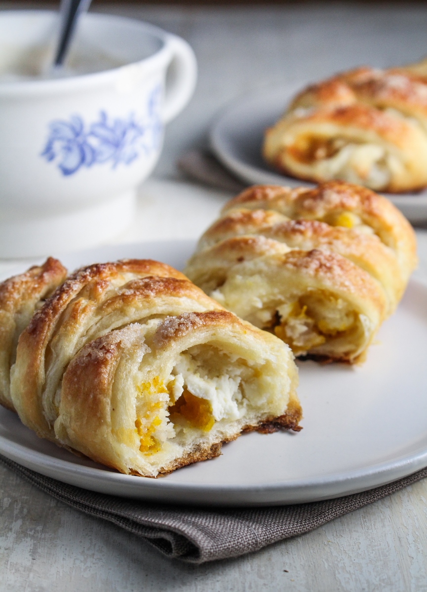 Pumpkin Butter and Cream Cheese Danishes