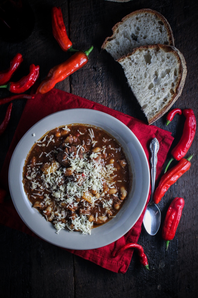 Lamb, Butternut Squash, and White Bean Chili.