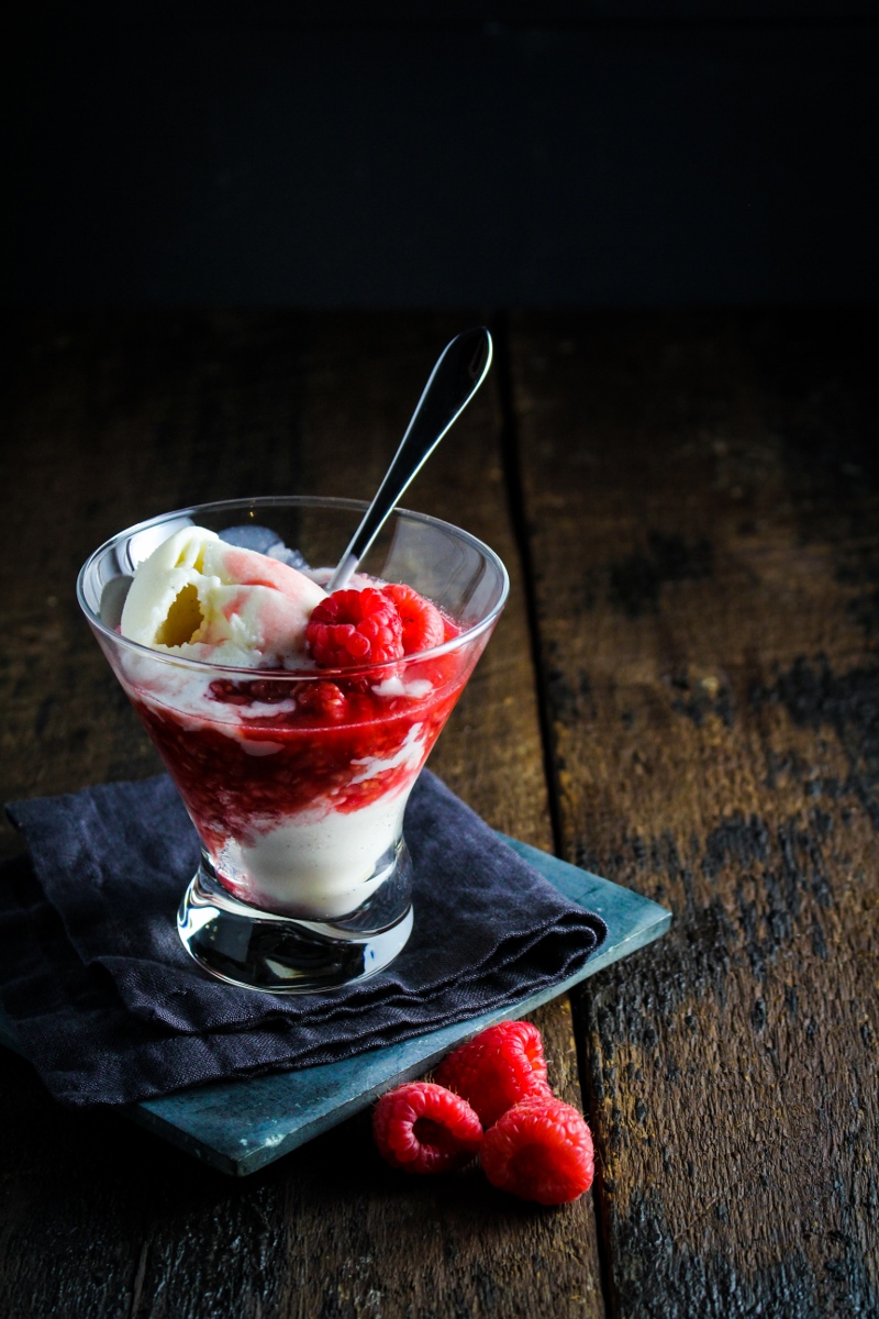 Horka Laska - Vanilla Ice Cream with Hot Raspberry Sauce {Katie at the Kitchen Door}
