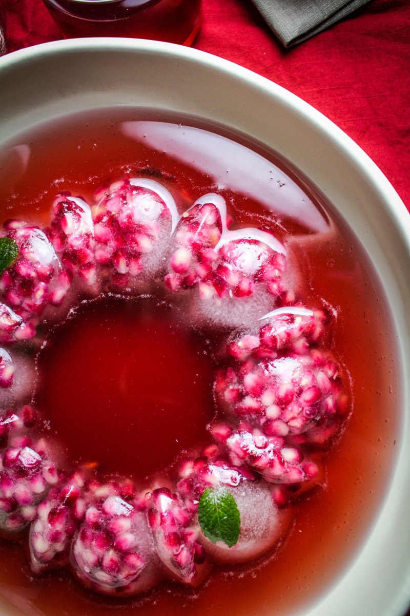 Pomegranate Mojito Punch {Katie at the Kitchen Door}