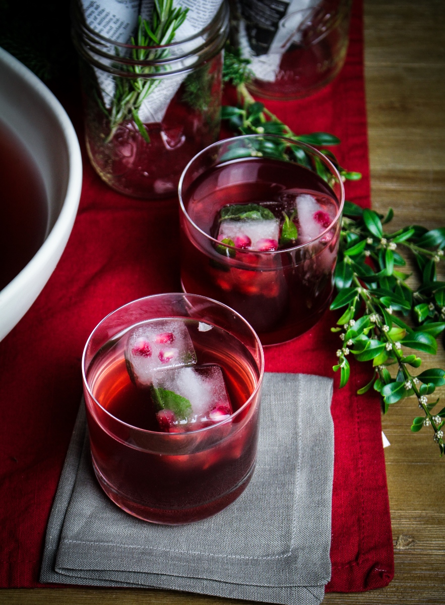 Pomegranate Mojito Punch {Katie at the Kitchen Door}