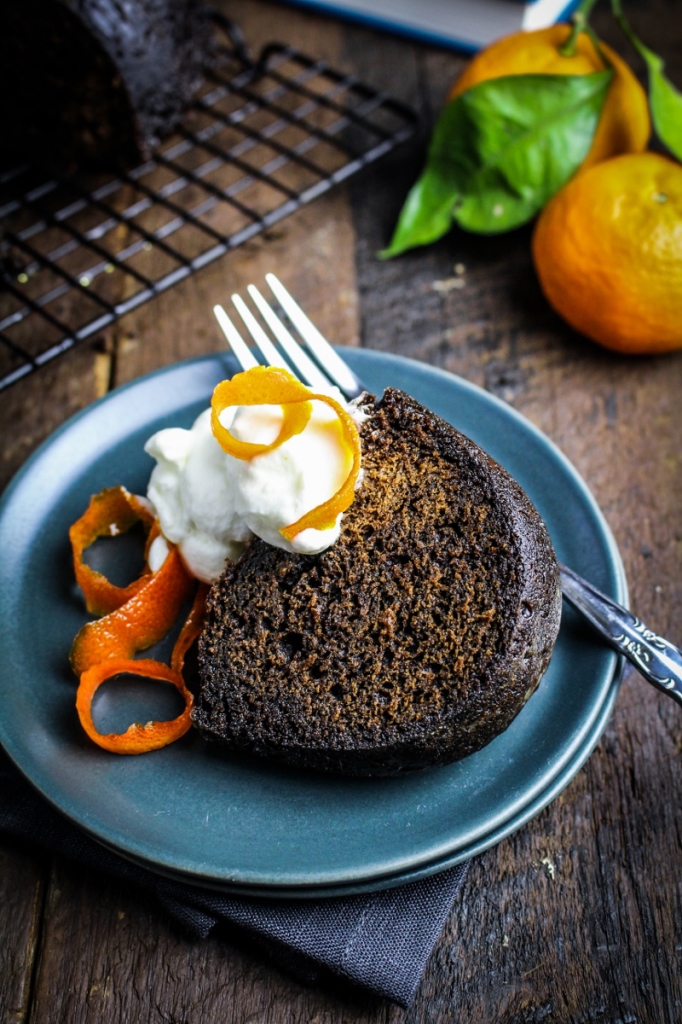 Molasses Spice Cake with Candied Orange Peel {Katie at the Kitchen Door}