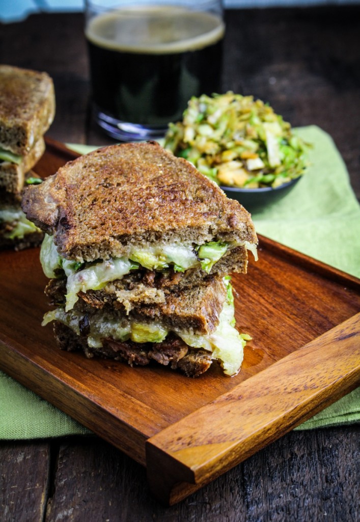 Brussels Sprout and Chorizo Grilled Cheese {Katie at the Kitchen Door}
