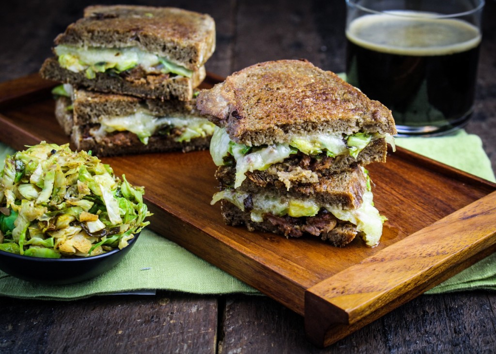 Brussels Sprout and Chorizo Grilled Cheese {Katie at the Kitchen Door}