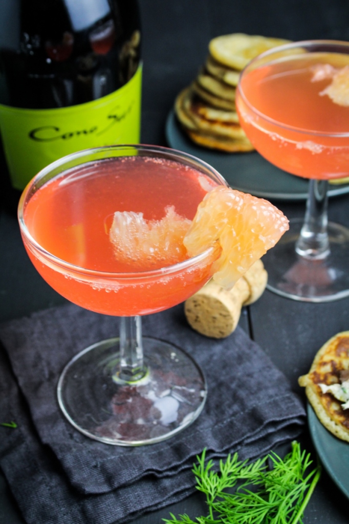 Pretty in Pink - Grapefruit, Campari, Vodka, Prosecco {Katie at the Kitchen Door}