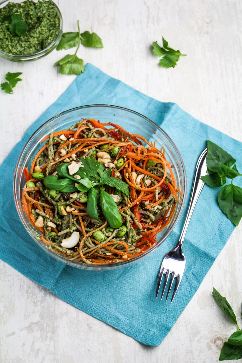 Clean Eating: Soba Noodles with Asian Pesto