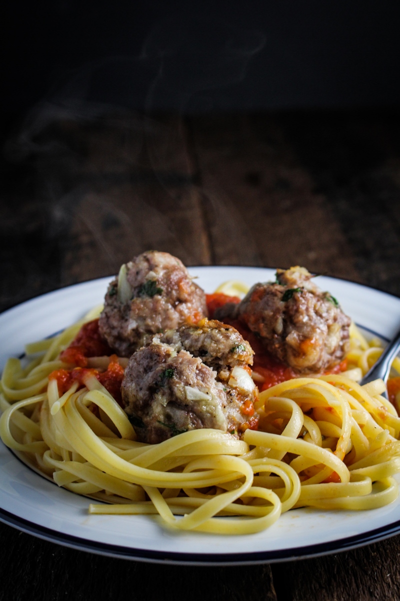 Perfect Spaghetti and Meatballs {Katie at the Kitchen Door}