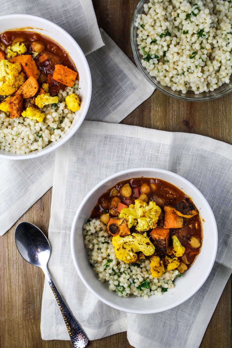 Middle-Eastern Chickpea and Cauliflower Stew {Katie at the Kitchen Door}