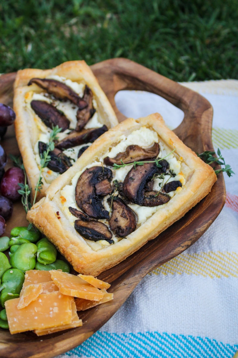 Mushroom and Goat Cheese Savory Squares - Mother's Day Picnic {Katie at the Kitchen Door}