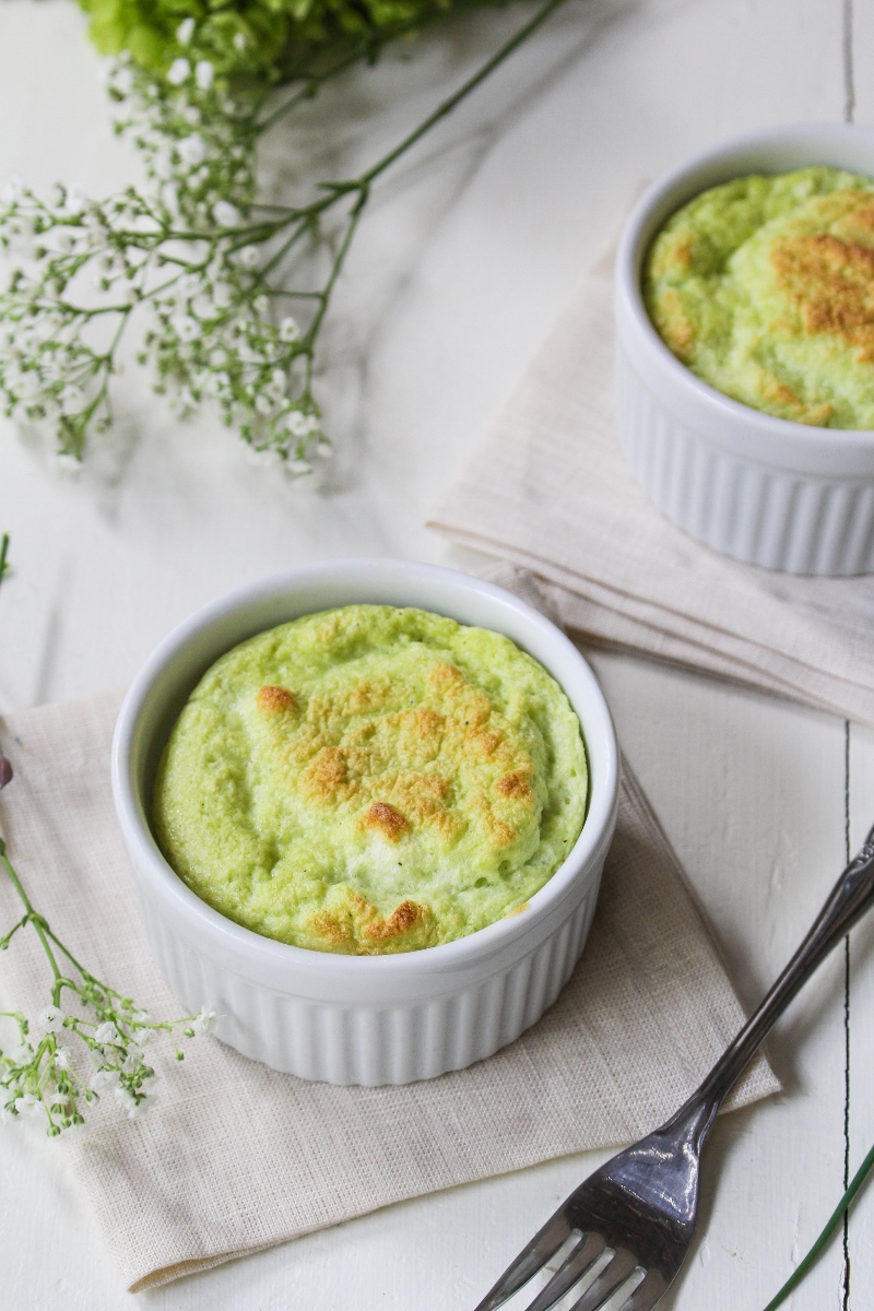 Asparagus, Leek, and Goat Cheese Souffles {Katie at the Kitchen Door}