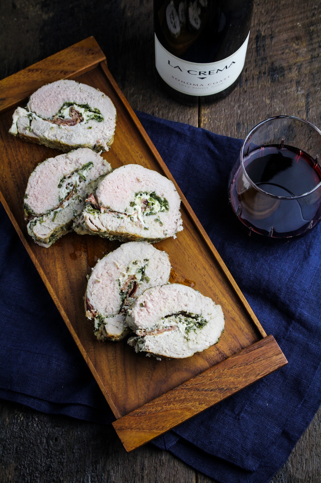 La Crema Pork And Pinot 1 Prosciutto Mozzarella And Sage Pesto Stuffed Pork Tenderloin 