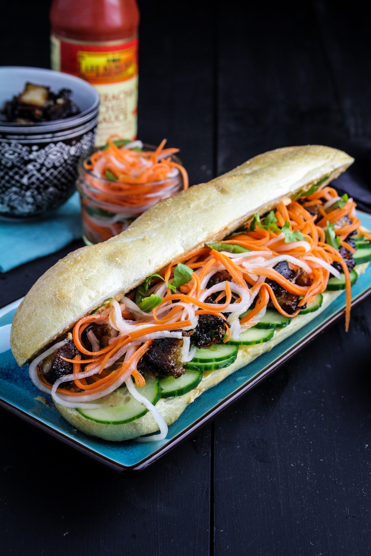 La Crema Pork And Pinot 3 Pork Belly Banh Mi Sandwiches Katie At