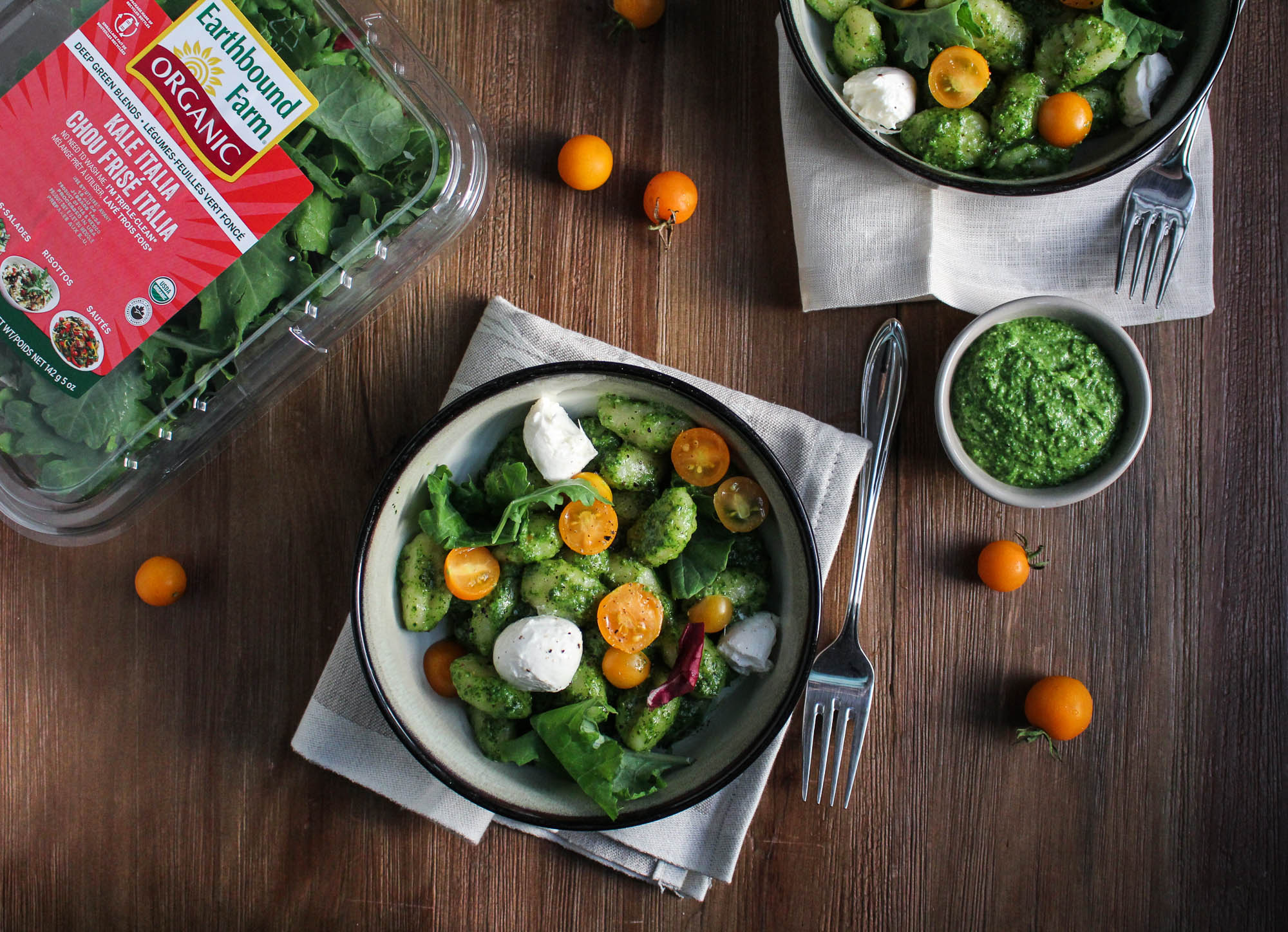 Kale Italia Pesto Gnocchi {Katie at the Kitchen Door}