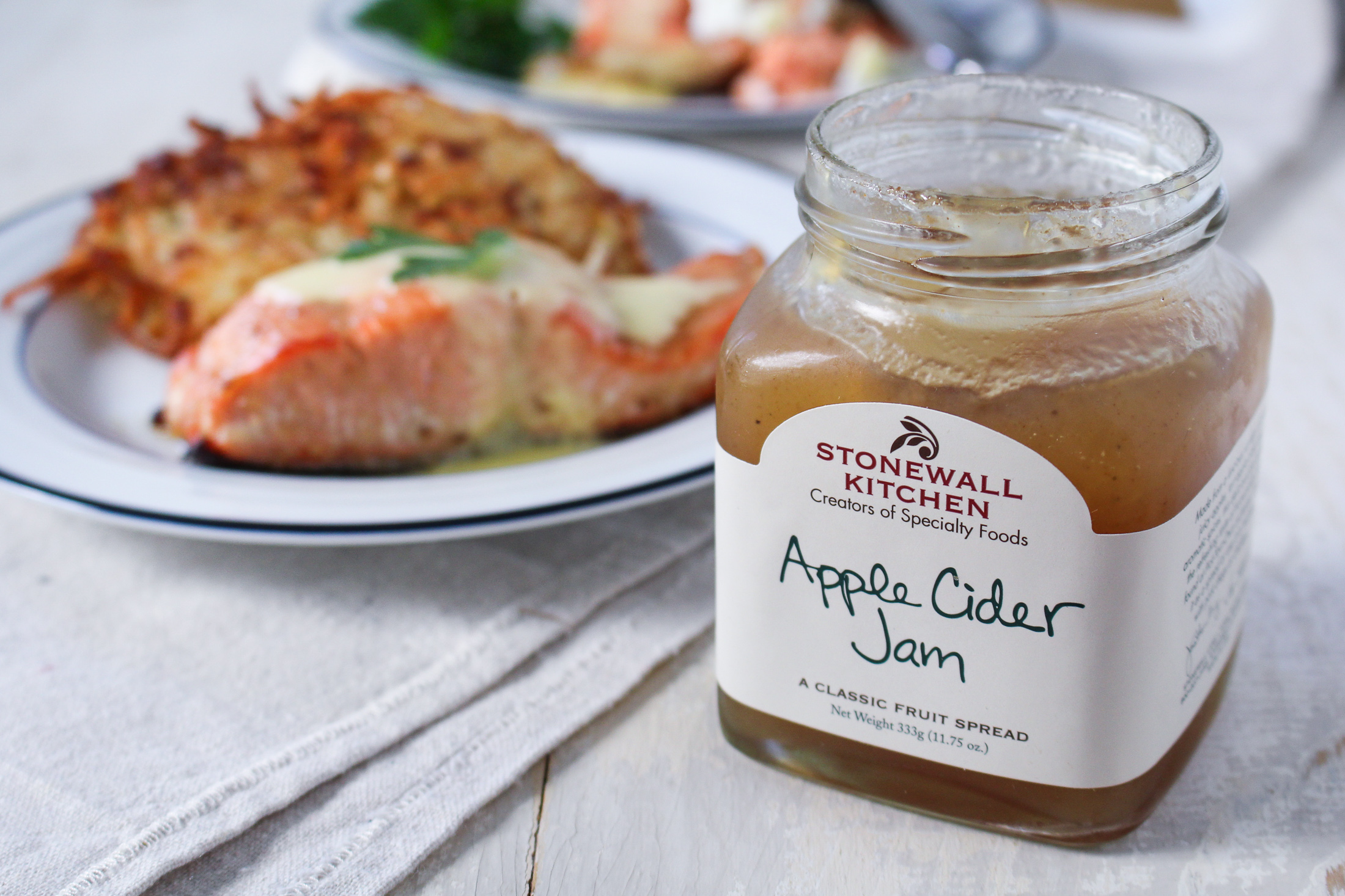 Stonewall Kitchen - Apple Cider Jam Glazed Salmon {Katie at the Kitchen Door} #sponsored